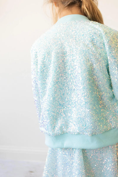 Aqua Sequin Jacket