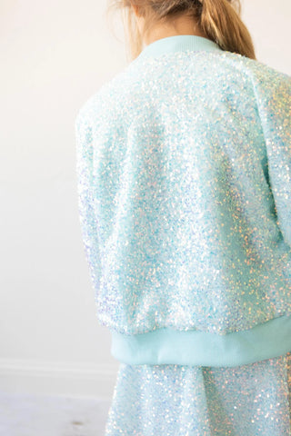 Aqua Sequin Jacket