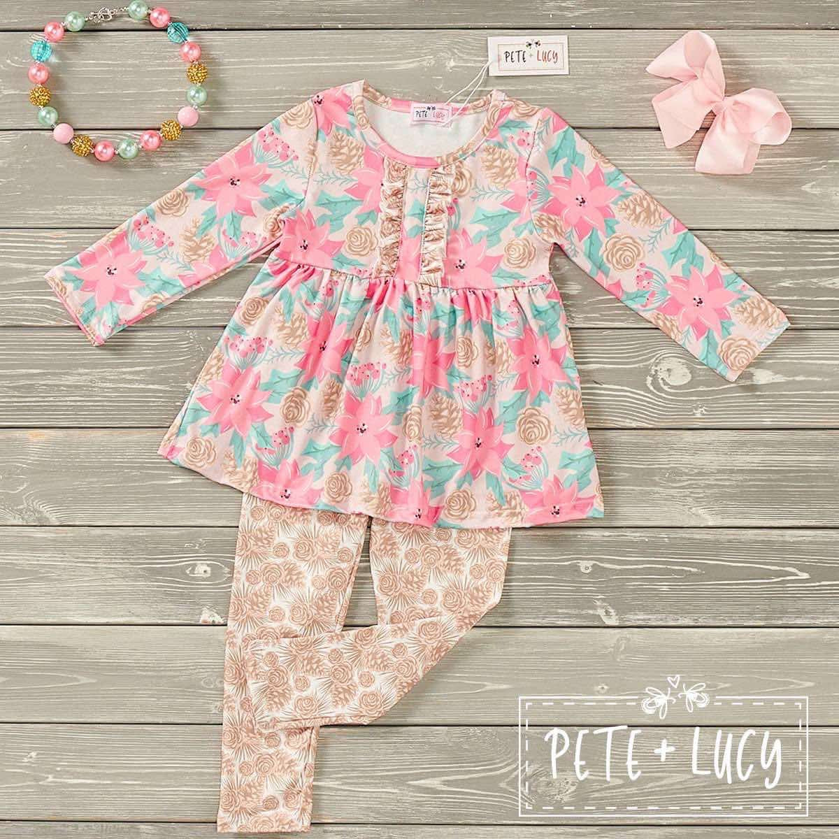 Pretty Pointsettia Two Piece Set