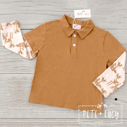 Deer and Stars Boys Shirt by Pete & Lucy