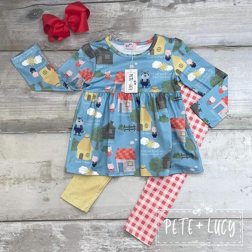 3 Little Pigs Pant Set by Pete + Lucy
