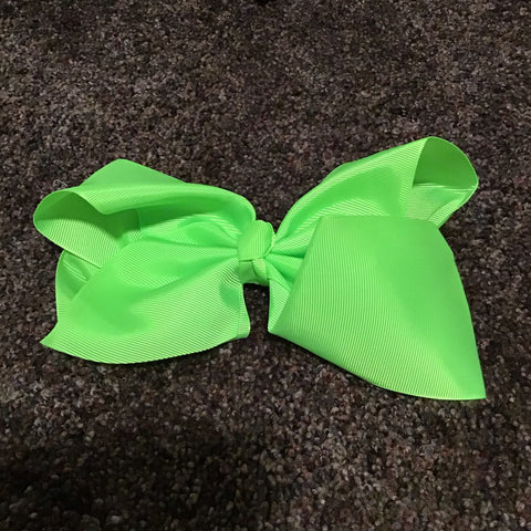 8” Solid Bow - Lime Green