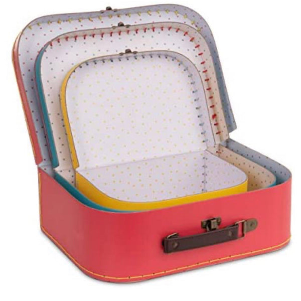 Multi-Colored Set of 3 Suitcases