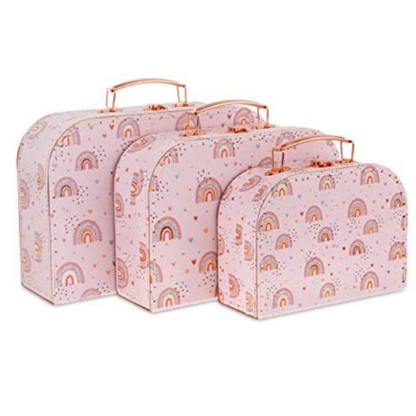 Rainbow Design Set of 3 Suitcases