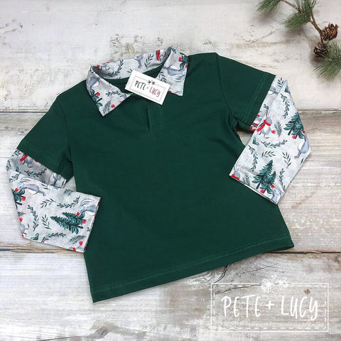 Serendipity's Closet Pete + Lucy: Winter Bunny Boy’s Shirt