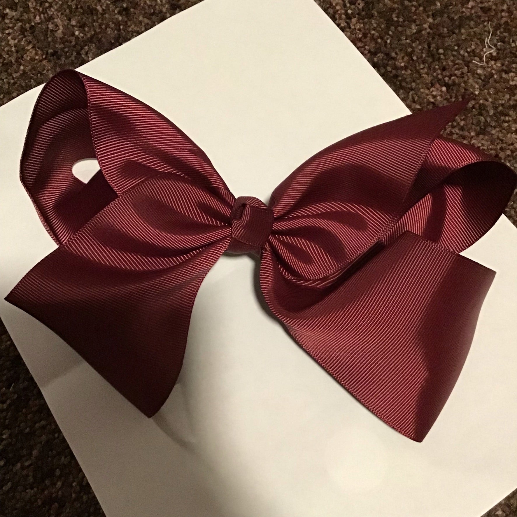 8” Solid Bow - Burgundy