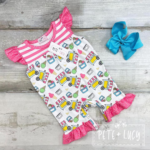 Pete + Lucy Serendipity's Closet Ice Cream Party Infant Girl's Romper