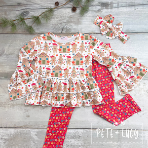 Jolly Gingerbread Pant Set by Pete & Lucy