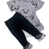 Panda Monium Ruffled Tunic Set