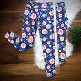 Pink Floral & Dot Legging Singles by Addy Cole