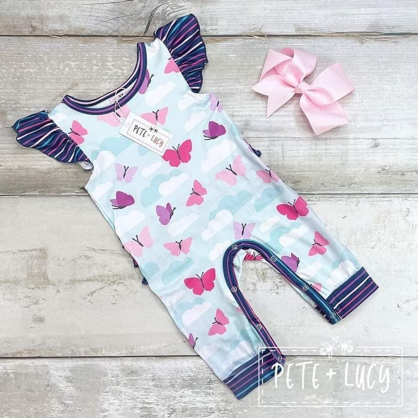 Come Fly with Me Infant Girl's Romper by Pete + Lucy