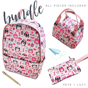 Serendipity’s Closet Pete and Lucy Back to School -Backpack Bundle-PINK