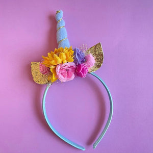 Serendipity's closet The Twinkled Twig Blue Horn Unicorn Headband