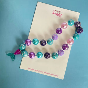Serendipity's Closet The Twinkled Twig Mermaid Tail chunky necklace