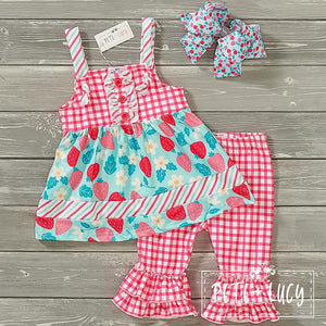 Strawberry Patch Capri Set by Pete + Lucy